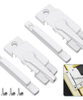 White Sliding Window Sash Locks 2 Pack Cam Action Sash Lock For Double Hung Windows, mounted with stainless screws.