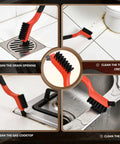 6 Pieces Wire Brushes Set, Nylon/Brass/Stainless Steel Bristles for Cleaning Welding Slag and Rust, used in kitchen and bathroom cleaning