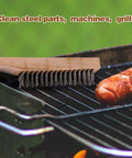 12 Pieces 10 Inches Wire Brush Wooden Handle for cleaning grill, wire brushes for cleaning welding slags and rust, 20 steel wires each hole