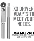 Real Avid Smart-Torq Fixed Limiter & X3 Driver Kit – Torque Screwdriver & Ratcheting Driver Tool Set with metal ratchet and t-handle