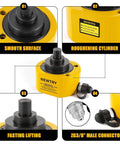 ✝️ 30 ton Low Profile Hydraulic Jack Porta Power Kit components including smooth surface cylinder and connector