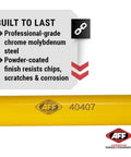 Torque Limiting Extension, 1" Drive, 300 ft/lbs, Yellow, 40407, built with chrome molybdenum steel and powder-coated finish