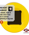 Close-up of Torque Limiting Extension, 1" Drive, 175 ft/lbs, Yellow, 40417 with prevention message overlay and AFF logo