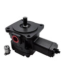 Front view of YUANFANNN Vane Pump Variable Displacement Vane Pump PVF-30-35-11S with visible shaft and housing design.