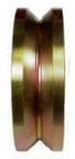 Side view of Powered Sliding Gate V Groove Wheel 6" x 1-3/4" - 5000 lbs Capacity, zinc plated steel wheel for gates