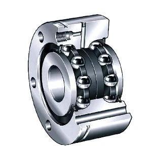 Cross-section of ZKLF3080 Axial Angular Contact High Quality Ballscrew Ball Bearing 30x80x28mm showing internal components